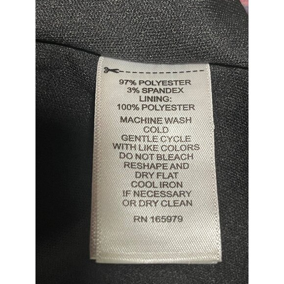 Sleeveless Black & Red Patterned Cowl Neck RuchedTop By Cable & Gauge Womens S - Picture 8 of 10